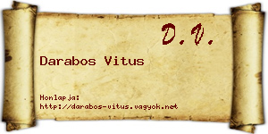 Darabos Vitus névjegykártya